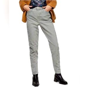 NWT Topshop Idol Mom Jeans, Gray